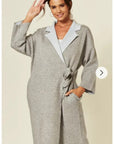 Double-sided wool blend jacket coat (Grey)