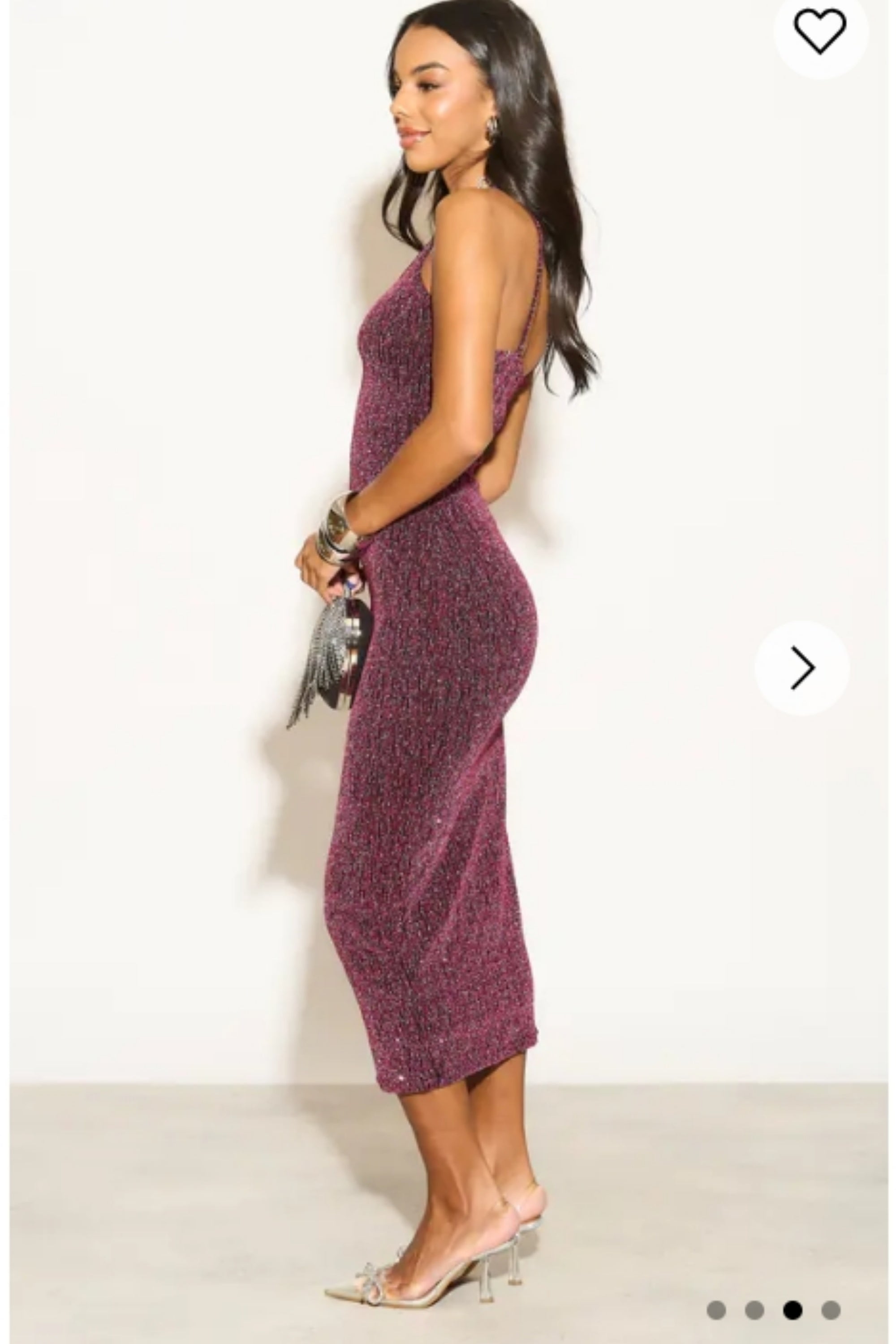 Scooped-neck sleeveless metallic-knit maxi dress in Pink