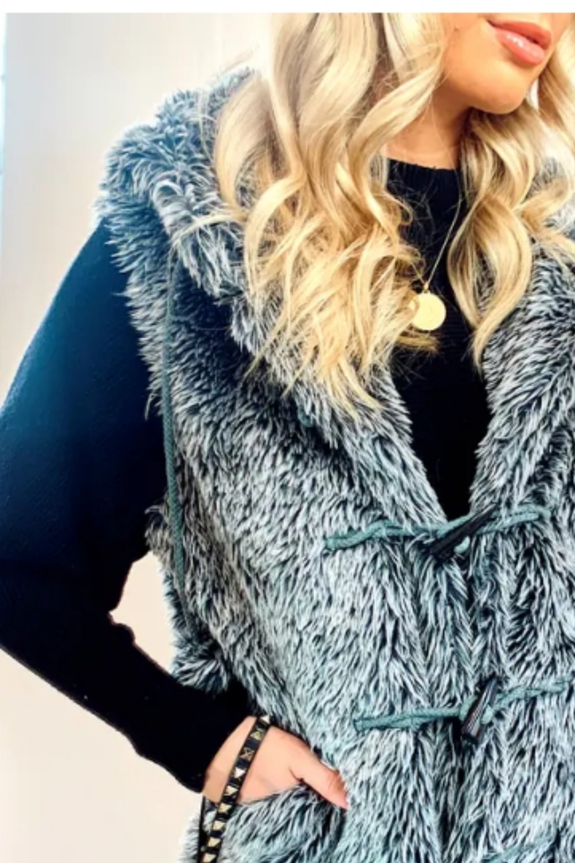 Faux Fur Oversize Hoody Coat
