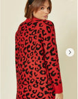 Leopard Print Fluffy Jumper