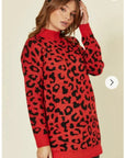 Leopard Print Fluffy Jumper