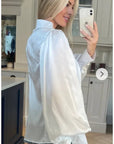 Oversized Sleeves Shirt in White color