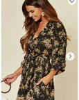 Multi Floral Printed overisze Shirt Dress