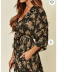 Multi Floral Printed overisze Shirt Dress