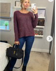 Burgundy Color knitted jumper