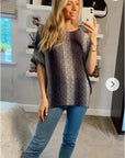 Multi color Stripe printed Top (Black)