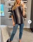 Multi color Stripe printed Top (Black)