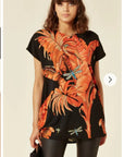 Coconut tree leaves print Top
