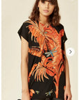 Coconut tree leaves print Top