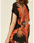 Coconut tree leaves print Top