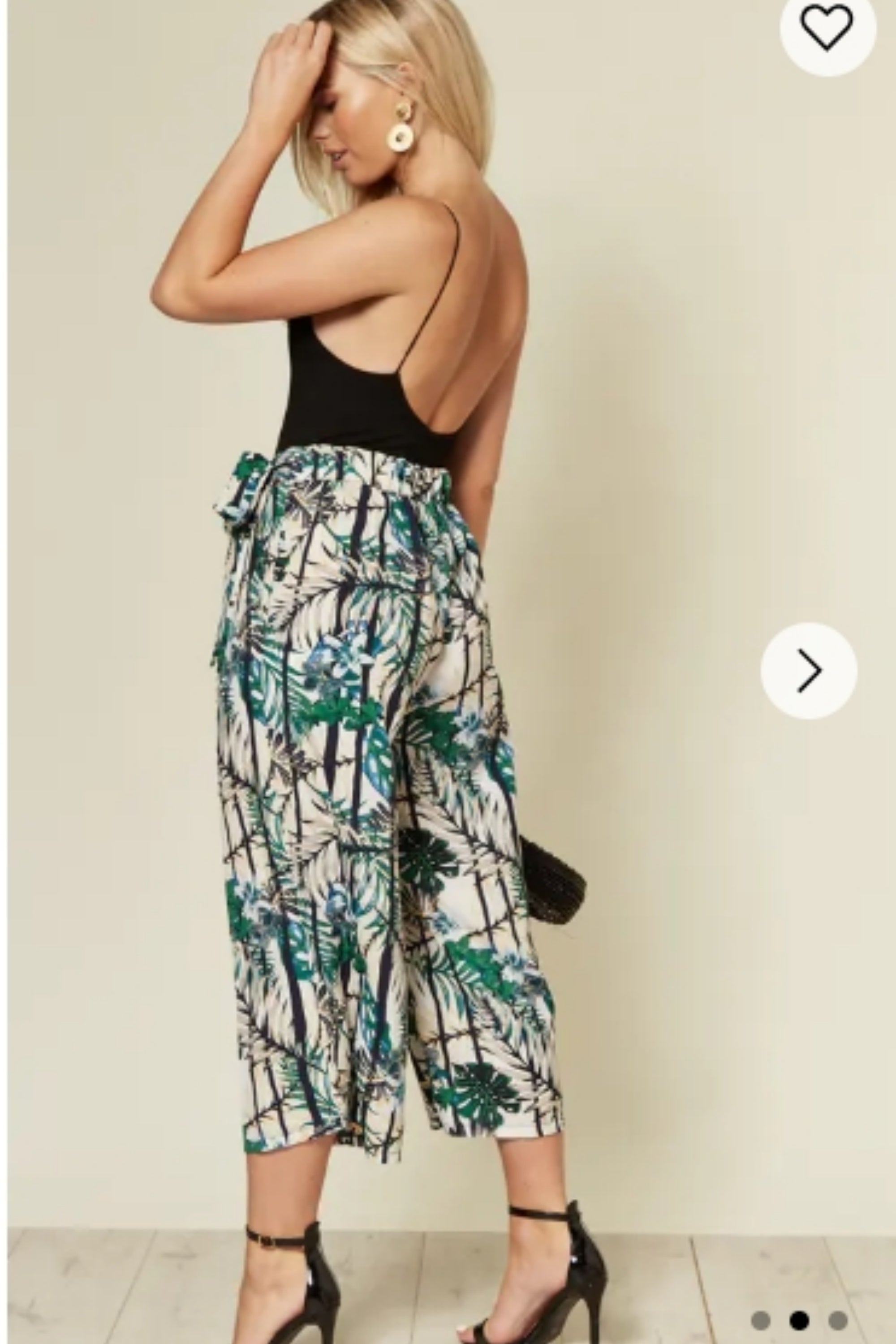 Floral Print Wide-leg Trousers
