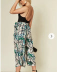 Floral Print Wide-leg Trousers
