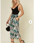 Floral Print Wide-leg Trousers