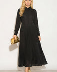Full pleated maxi dress (Black)