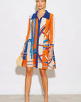 Equestrian Chain Print Shirt Dress