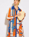 Equestrian Chain Print Shirt Dress