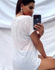 Gold Eagle embellished T-shirt  (White)