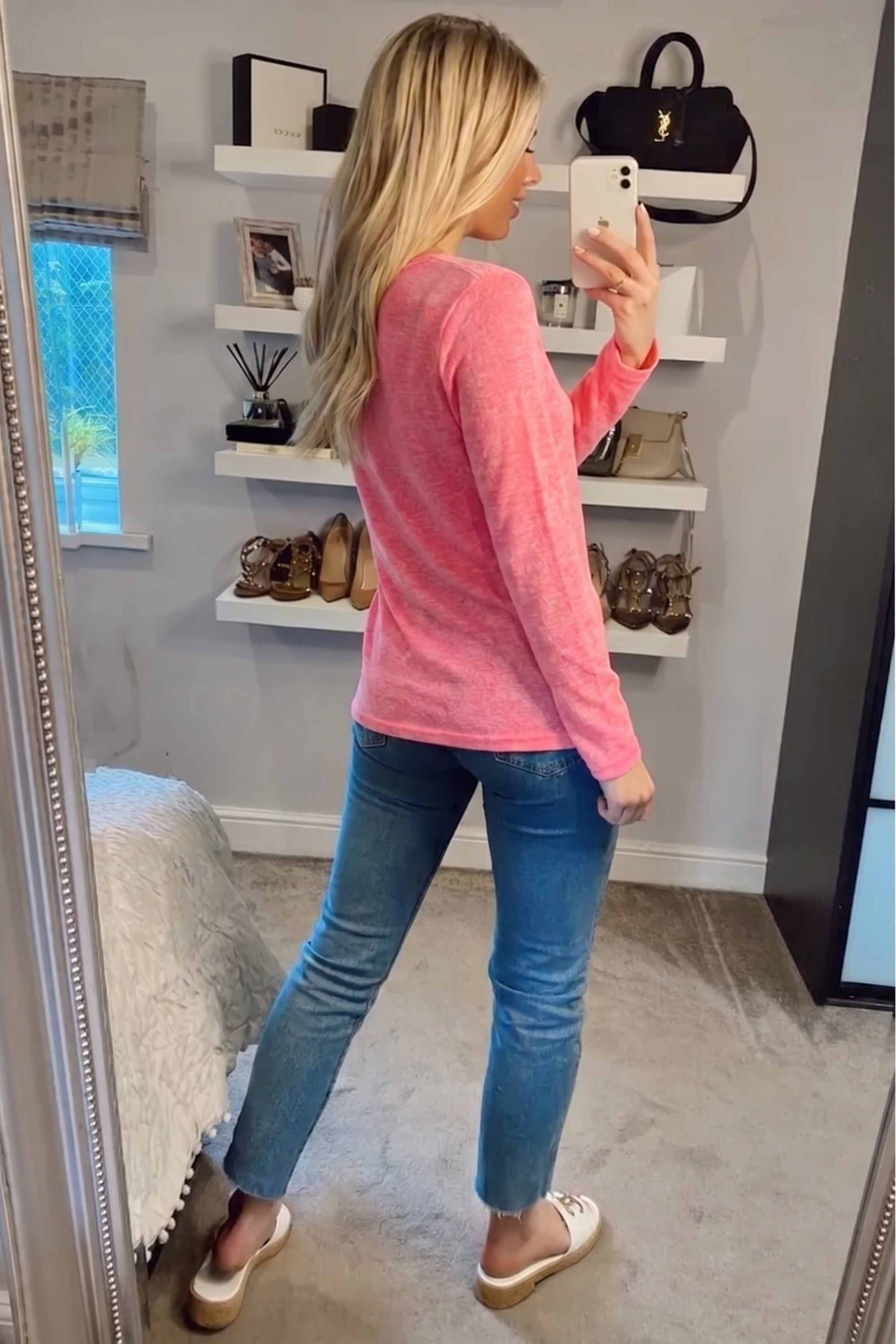 Diamanté Embellished Long Sleeve Top
