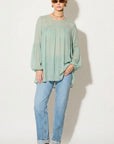 balloon long sleeves chiffon top