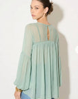 balloon long sleeves chiffon top