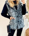 Faux Fur Oversize Hoody Coat