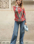 Knitted Aztec Print Jumper