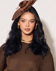 Statement Floral Feather & Loop Mesh Fascinator
