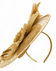 Statement Floral Feather & Loop Mesh Fascinator