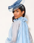 Statement Floral Feather & Loop Mesh Fascinator