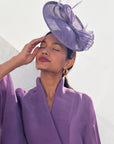 Statement Floral Feather & Loop Mesh Fascinator