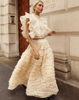 Statement Layered Ruffle Tulle Maxi Skirt