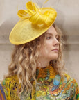 Statement Floral Feather & Loop Mesh Fascinator