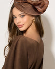 Statement Floral Feather & Loop Mesh Fascinator