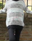 Mix color stripe jumper