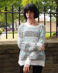 Mix color stripe jumper