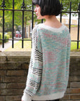 Mix color stripe jumper