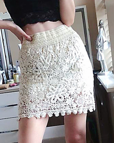 Floral Crochet summer Skirt