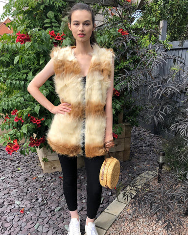 Faux Fur Gilet (BROWN)