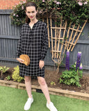 Cotton Check print shirt dress