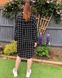 Cotton Check print shirt dress