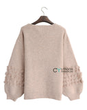 Fur balloon sleeves design Jumper