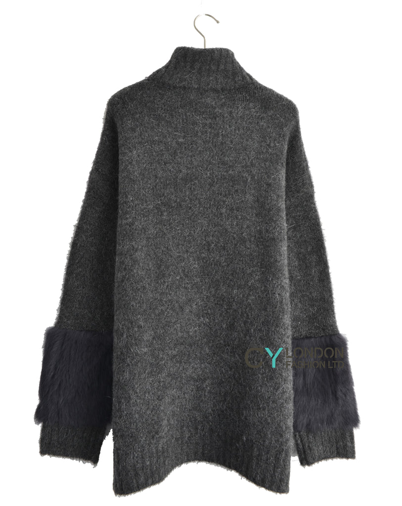 Fur sleeves design Jumper