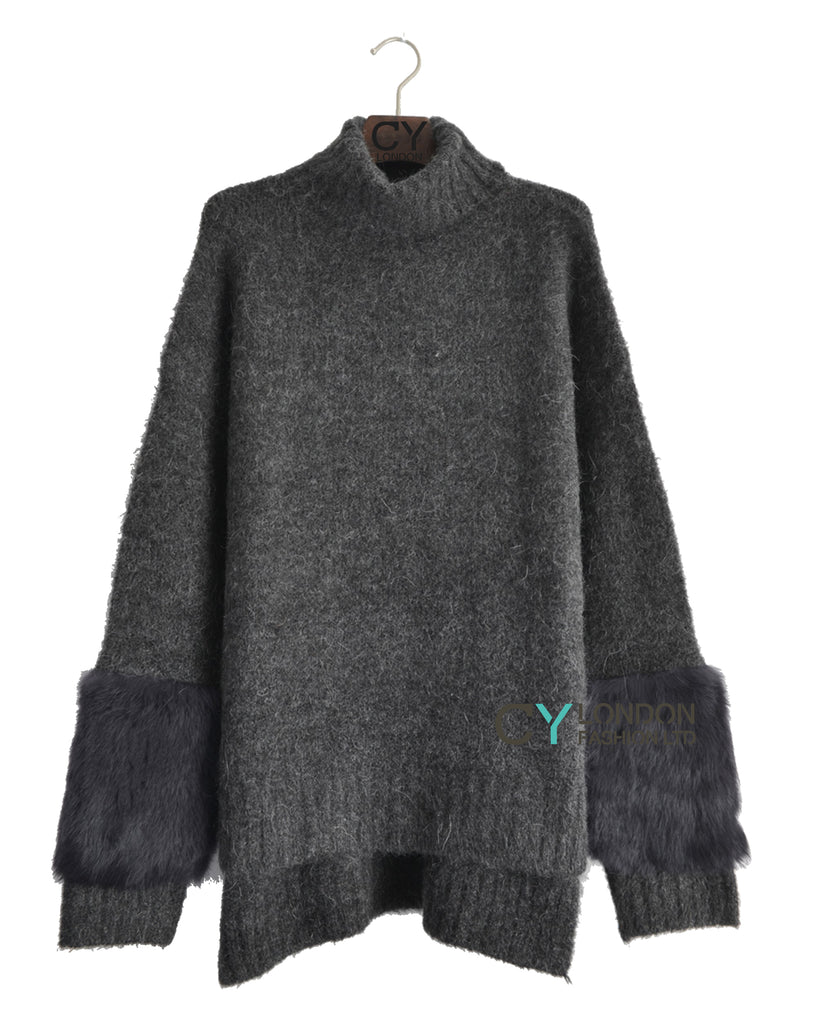 Fur sleeves design Jumper