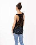 Chain Neck Line Detail Vest Top (Cream)