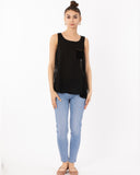 Chain Neck Line Detail Vest Top (Cream)