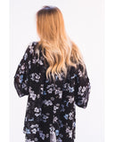 Multi floral print chiffon flowy shirt