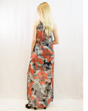 Floral Print Chiffon Maxi Dress