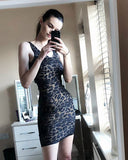 Trendy animal leopard print bodycon party dress