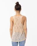 Chain Neck Line Detail Vest Top (Cream)