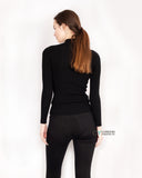 Soft knit Jumper top with Cut Outs design in Black